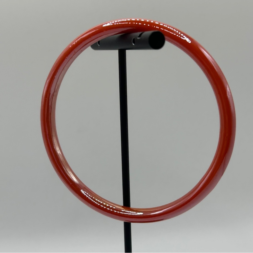 Shiny Glass Iridescent Burnt Orange Bangle